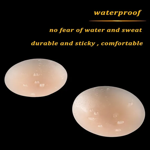 Miniatura 3 de PRETTYWELL Fundas para pezones para mujer, impermeables, reutilizables, ultrafinas, de silicona, adhesivas, para pezones
