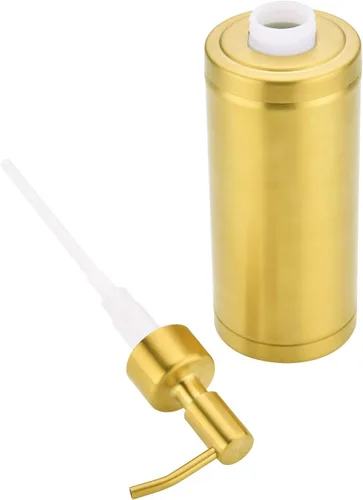 Miniatura 2 de Dispensador de jabón dorado, dispensador de jabón completo de acero inoxidable para encimera, botella líquida Prime de 10.1 fl oz para cocina