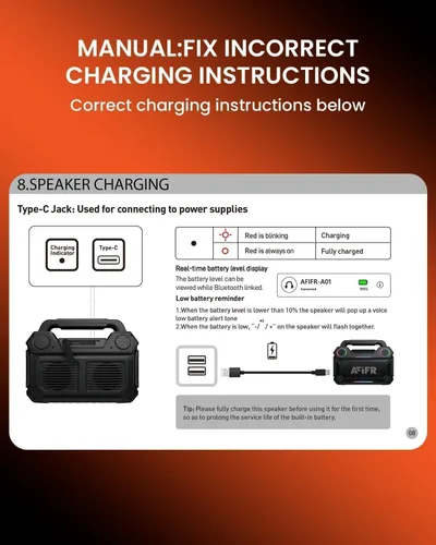 Miniatura 7 de Altavoz Bluetooth para exteriores, graves fuertes de 160 W. Resistente, IP67 impermeable, tiempo de reproducción 24 horas con luces, altavoces Negro
