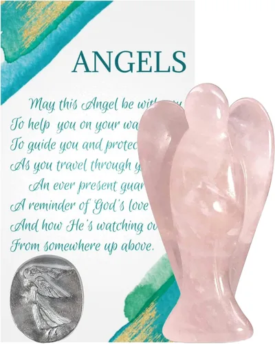 Miniatura 6 de Earth Therapy - Paquete de 5 monedas de ángel de la guarda de bolsillo con tarjetas de oración de serenidad - Dije de ficha para cartera o automóvil
