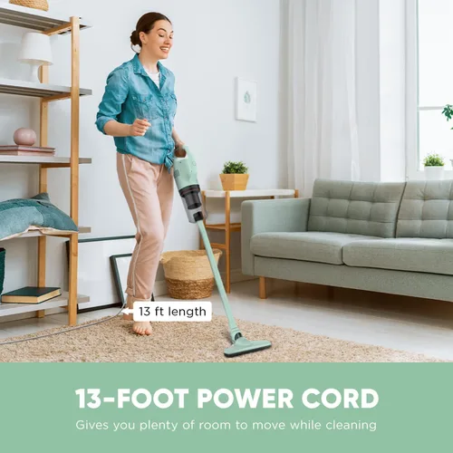 Miniatura 6 de KEROMEE Aspiradora de palo, aspiradora de mano con cable, mini escoba eléctrica para pelo de mascotas, limpieza de suelos de madera dura, arena