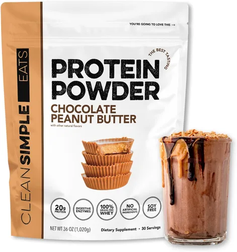Miniatura 16 de Clean Simple Eats Proteína de suero en polvo de leche, sabor a vainilla simplemente naturalmente endulzada, 100% proteína alimentada con pasto