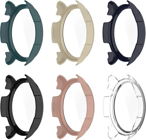 Miniatura 4 de Funda compatible con Amazfit Balance Frame PC funda protectora + película de vidrio templado para Amazfit Balance Smartwatch protectores de pantalla