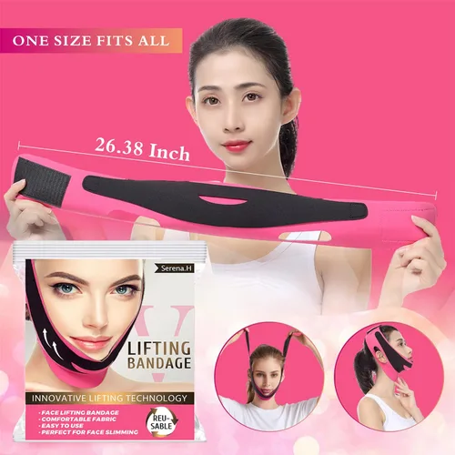 Miniatura 2 de Vendaje elástico para adelgazar la cara V Line Face Shaper mujeres barbilla mejilla elevación cinturón facial anti arrugas correa cuidado facial