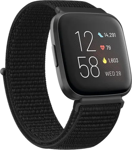 Bandas de nailon para Fitbit Versa 2 - Pulseras deportivas de repuesto suaves y transpirables para mujeres y hombres