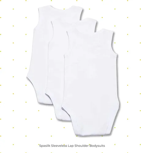 Miniatura 2 de Spasilk 100% de Bebé de algodón unisex sin mangas Lap Hombro Bodysuits (3 unidades)