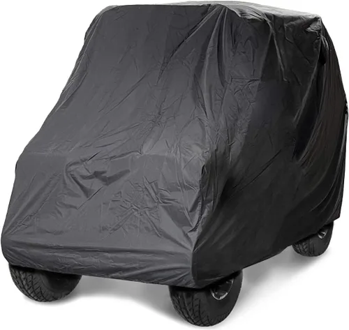 EliteShield Cubierta impermeable Quad 4 x 4 UTV, cubierta de almacenamiento SXS para vehículo utilitario resistente, color negro se adapta hasta 108