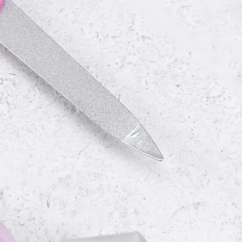 Miniatura 7 de Uonlytech Lima de uñas profesional, 3 limas de uñas plegables de doble cara, lima de uñas plegable de acero inoxidable, herramientas de manicura