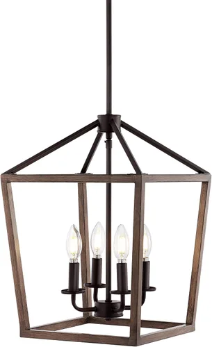Miniatura 14 de JONATHAN Y Linterna colgante LED de 10 pulgadas de bronce aceitado/latón dorado con 3 luces, lámpara de araña clásica y moderna de granja para isla
