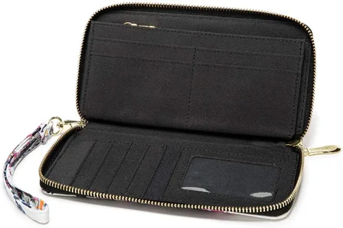 Miniatura 221 de Cartera de mano para mujer, estilo bohemio, con RFID, elegante, espaciosa con correa para viajes, capacidad para tarjetas, teléfono, dinero