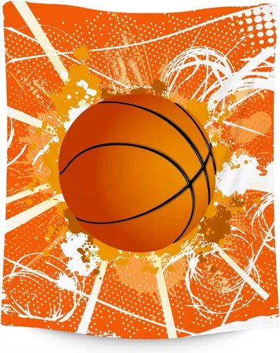 Miniatura 16 de Regalos de baloncesto para niños, manta de baloncesto para niñas y niños, mantas deportivas para jugadores, mantas de felpa para niños para sofá