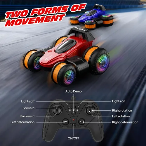 Miniatura 6 de Coche de Derrape de Alta Velocidad con Control Remoto para Niños, Coche RC de Deformación Giratoria de 360 Grados para Niños y Niñas de 3 a 16 Años