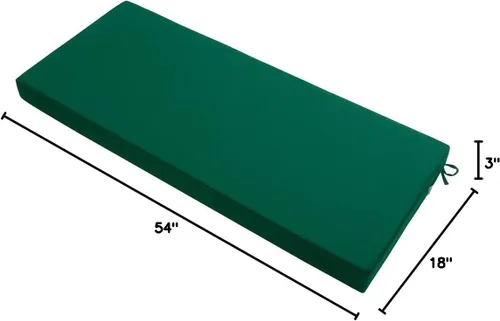Miniatura 7 de FUNHOME Funda de cojín de banco para exteriores, de 54 x 18 x 3 pulgadas, resistente al agua con cremallera y lazos, funda resistente a la Verde