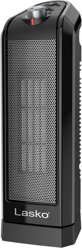 Lasko Calentador de espacio oscilante de cerámica para el hogar con protección contra sobrecalentamiento, termostato ajustable y 2 velocidades, 15.7
