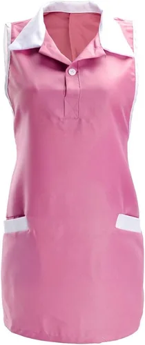 Miniatura 2 de Peluquero Peluquero Delantales con Bolsillos Peluquero Delantal Camarera Sin Mangas Chaleco Ropa de Trabajo Rosa, Rosado
