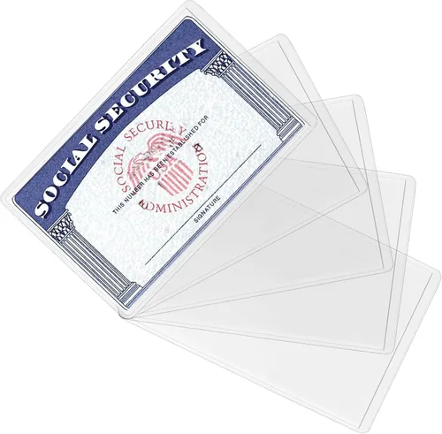 Sooez Paquete de 5 fundas protectoras para tarjetas de Medicare, 12 mil, PVC transparente, suave, resistente al agua, fundas protectoras para
