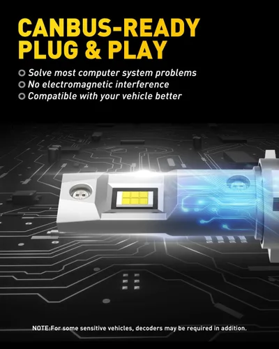 Miniatura 7 de AUXITO Bombillas LED H11, 20000 lúmenes, 100 W por juego, 6000 K blanco frío, bombillas LED H8 H9 para luces antiniebla, Plug and Play, paquete de 2