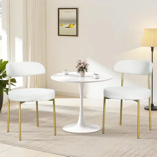Miniatura 26 de Juego de 6 Sillas de Comedor Tapizadas de Terciopelo, Sillas Laterales de Cocina de Estilo Moderno con Ribete de Tachuelas y Patas de Madera, Anillo