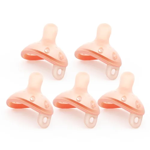 Miniatura 10 de Garkoko Chupetes para bebé de 0 a 6 meses en forma de pecho, chupetes de silicona de una pieza libres de BPA para bebés amamantados, 2 piezas 2PCS