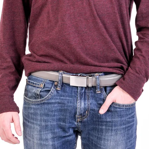 Miniatura 2 de Mission Cinturón de cuero para hombre con cierre de hebilla automática
