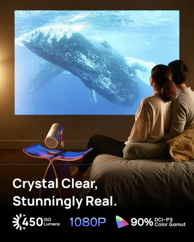 Miniatura 3 de XGIMI MoGo 4 2025 NUEVO proyector portátil, Google TV con Netflix con licencia, soporte ajustable de 360°, 2.5 horas de tiempo de reproducción, 2 x