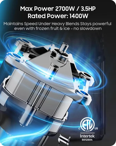Miniatura 3 de Licuadora profesional de alta potencia, motor de 3.5 HP actualizado 2026 30000 RPM, licuadora de encimera resistente para batidos, batidos, frutas