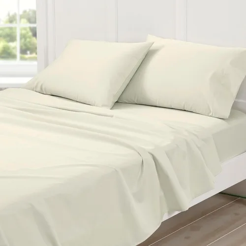 Miniatura 3 de Cuddledown Dreamstead - Juego de sábanas 100 % algodón, 300 hilos, tejido satinado de lujo, algodón peinado puro, suave, resistente a las arrugas