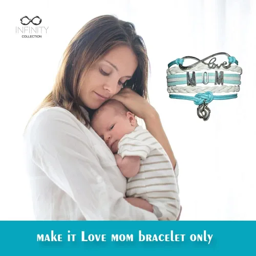Miniatura 2 de Infinity Collection Mom Bracelet, New Mom Jewelry Makes The Perfect New Mom Gift(Blue & Pink Available)