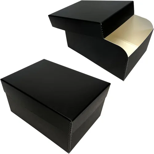 Lineco Caja de almacenamiento de fotos de 4 x 6, con 12 sobres sin ácidos, capacidad para hasta 1000 fotos de 3.5 x 5 pulgadas o 4 x 6 pulgadas,