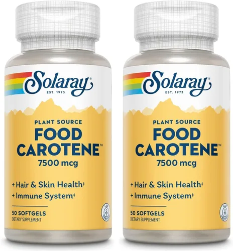 Miniatura 9 de SOLARAY Food Carotene 7500mcg (25000 UI) - Suplemento de vitamina A beta caroteno - Suplemento de bienestar e inmunidad, potentes vitaminas