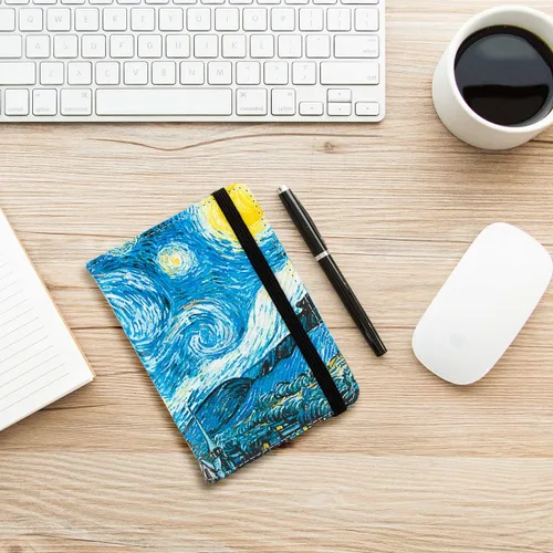 Miniatura 9 de Funda para pasaporte con bloqueo RFID de piel, organizador de documentos de viaje, Flores de albaricoque.), 201910301033D