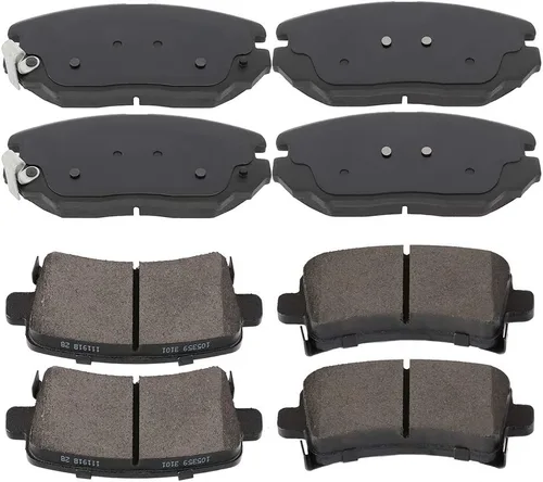Miniatura 27 de SCITOO Juego de pastillas de freno de cerámica delanteras y traseras D374 D465 para Acura CL 1997-1999, Honda Civic 2002-2003 2006-2011, para Honda