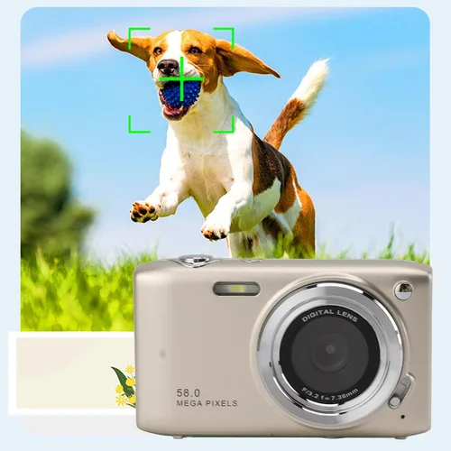 Miniatura 2 de Cámara digital, cámara 4K 58MP de enfoque automático para vlogging con zoom de 16X, antivibración, pantalla de 2.88 pulgadas, cámara compacta