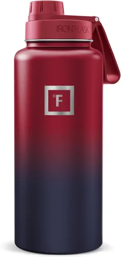 Miniatura 53 de IRON °FLASK Frasco de hidratación para acampar y senderismo con pajilla, botella de agua deportiva de acero inoxidable con aislamiento de boca
