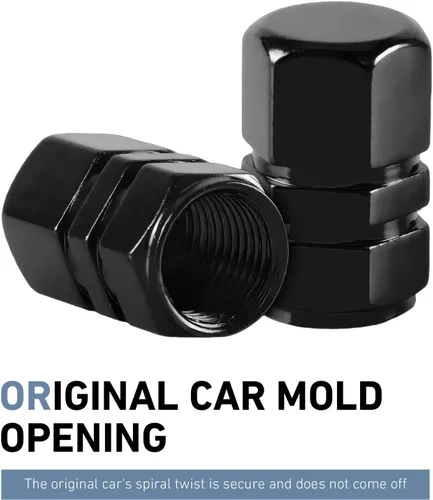 Miniatura 4 de 12 tapas de válvula de neumático de automóvil, tapas de vástago de válvula de neumático de aleación de aluminio, cubierta de válvula automática