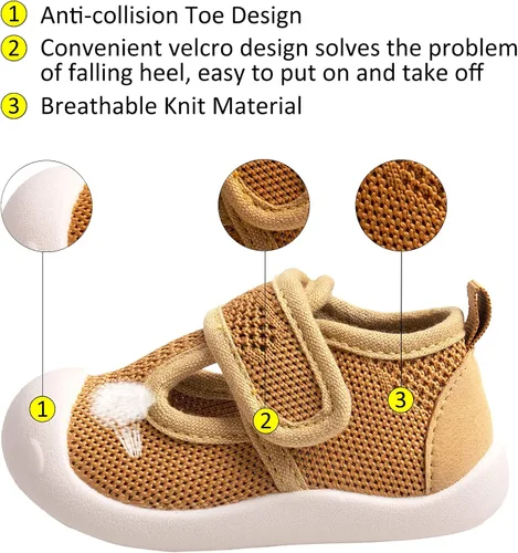 Miniatura 2 de Zapatos para bebés de 1 a 4 años, zapatos para niños pequeños, zapatos para niños y niñas, suela suave, tela de algodón antideslizante, malla