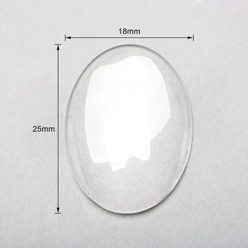 Miniatura 3 de dophee Cabujón ovalado de vidrio para hacer joyas, azulejos de cúpula transparente con parte trasera plana, azulejos de camafeo con cuentas