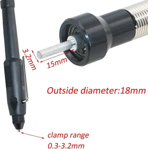 Miniatura 3 de Adaptador de eje flexible, accesorio flexible de extensión de eje de taladro sin llave, portabrocas para amoladora rotativa con llave - 0.126 in/1/8