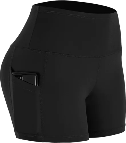 Miniatura 6 de CADMUS Pantalones cortos de yoga de cintura alta para mujer, con bolsillos laterales de elastano