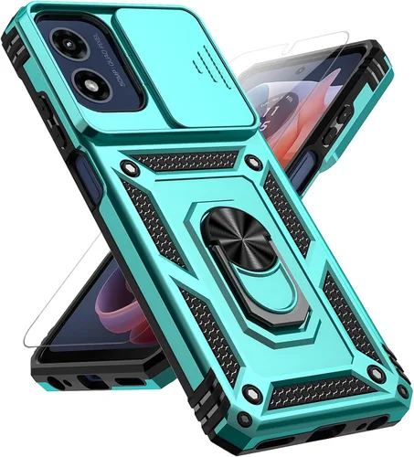 Miniatura 19 de Funda para Moto G 5G 2023 con cubierta deslizante para cámara y protector de pantalla HD [grado militar de 16 pies probada en caídas] Funda Azul