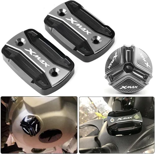 Miniatura 3 de Tapa protectora de depósito de líquido de frenos para Yamaha XMAX 300 250 XMAX300 2017 2018 2019 2020 2021 2022 Accesorios de motocicleta Tapa