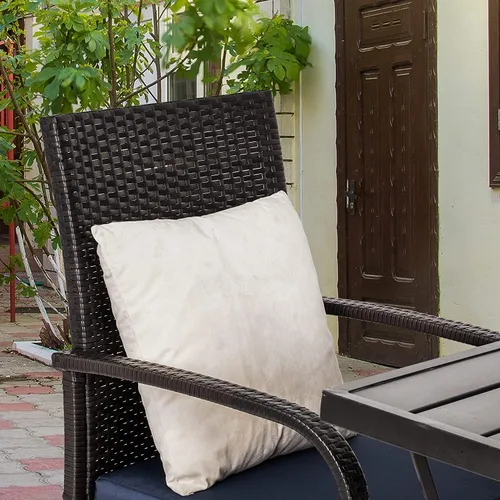 Miniatura 7 de Sillas de comedor de mimbre al aire libre, sillas de comedor de ratán para patio, silla de restaurante con cojines extraíbles, sillón para hoguera
