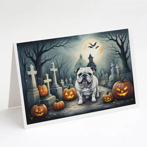 Miniatura 27 de Caroline's Treasures DAC2018GCA7P - Tarjetas de felicitación y sobres de Halloween espeluznantes de Border Collie, paquete de 8 tarjetas en blanco