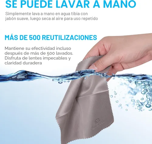 Miniatura 5 de SmoTecQ Paquete de 32 paños de limpieza de lentes de microfibra, ultra suaves, sin arañazos para lentes, pantallas y lentes de cámara, negro + gris