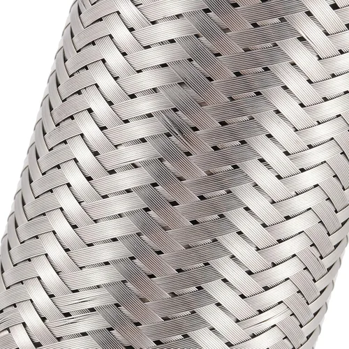 Miniatura 3 de Paquete de 4 tubos flexibles de escape de acero inoxidable de 2 x 6 pulgadas, tubo flexible de escape de doble trenza, longitud total de 10 pulgadas