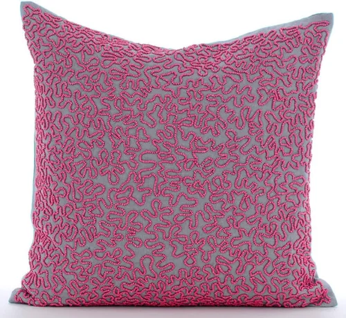 Miniatura 24 de The HomeCentric Juego de 2 fundas de almohada de 20 x 20 pulgadas (19.7 x 19.7 in), color rosa fucsia, funda de almohada cuadrada de terciopelo 13.