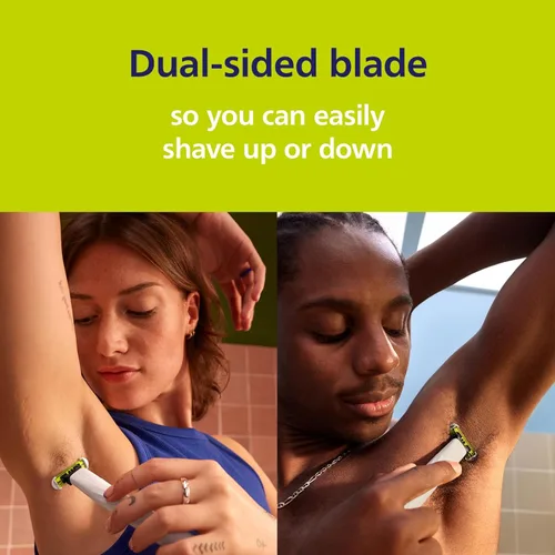 Miniatura 5 de Cuchilla de repuesto Philips Norelco OneBlade Skin Protect, para afeitadora y recortadora eléctrica OneBlade, acero inoxidable duradero, recorte