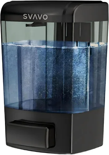 SVAVO Dispensador de Jabón Montado en Pared Dispensador Manual de Jabón para Cocina y Baño Dispensador de Jabón de Mano Recargable para Contenedores
