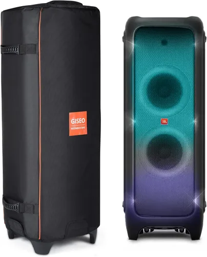 GISEO Bolsa para altavoces, bolsa de transporte resistente para altavoces, compatible con JBL Party Box Series, bolsa de transporte de altavoces