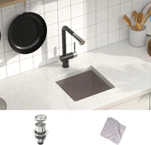 Miniatura 15 de MENSARJOR Fregadero de montaje inferior de 14 x 18 pulgadas, acero inoxidable de calibre 16, hecho a mano para cocina, bar o uso al aire libre